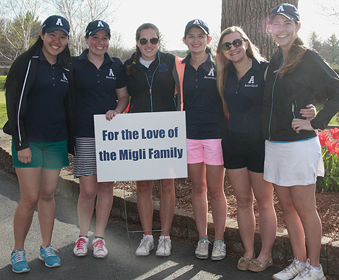 The Avon High girls golf team attended to lend their support to the fundraising tournament.