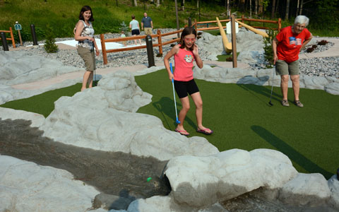This is one hole where you aren't penalized for hitting it into the water.