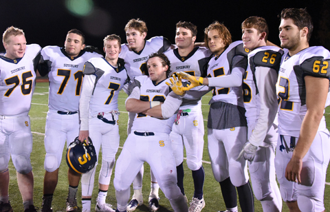 Many of the Simsbury seniors have been playing football together for years since they were in Pop Warner as youngsters.